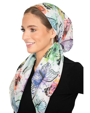 Tie Ur Knot Paint Splatter Butterfly Adjustable Pre-Tied Bandanna with Full Non Slip Grip myselflingerie.com